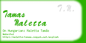 tamas maletta business card